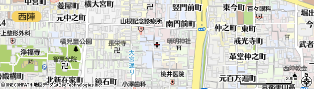 京都府京都市上京区毘沙門町周辺の地図