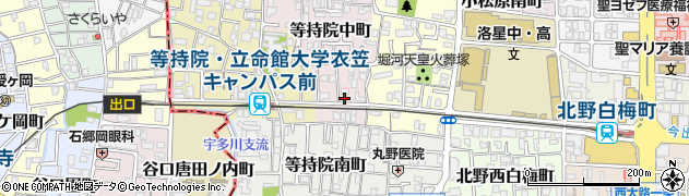 京都府京都市北区等持院中町43-7周辺の地図