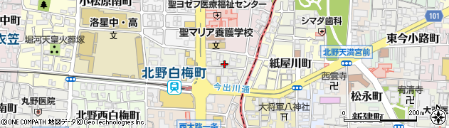 京都府京都市北区北野上白梅町43周辺の地図