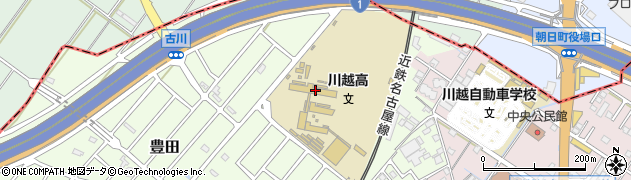 川越高校　事務室周辺の地図