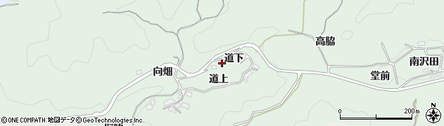 愛知県岡崎市日影町（道下）周辺の地図