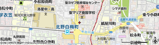 京都府京都市北区北野上白梅町33周辺の地図