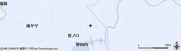 愛知県豊田市下山田代町野田内周辺の地図
