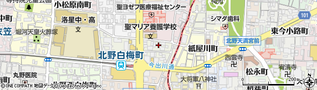 京都府京都市北区北野上白梅町40周辺の地図