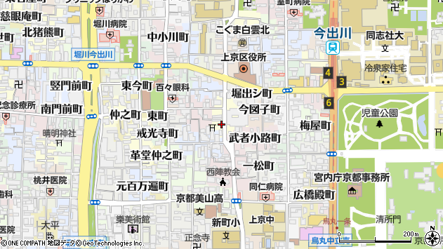 〒602-0932 京都府京都市上京区徳大寺殿町の地図