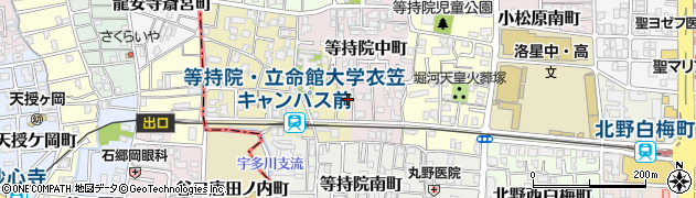 京都府京都市北区等持院中町47周辺の地図