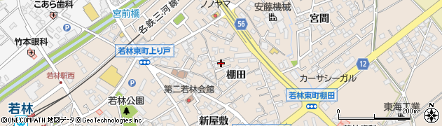 愛知県豊田市若林東町棚田周辺の地図