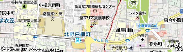京都府京都市北区北野上白梅町30周辺の地図