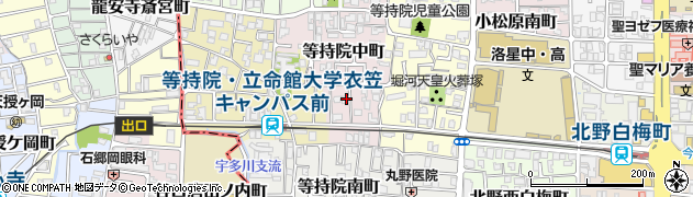 京都府京都市北区等持院中町44周辺の地図