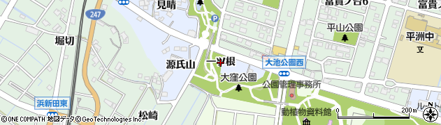 愛知県東海市荒尾町（一ツ根）周辺の地図