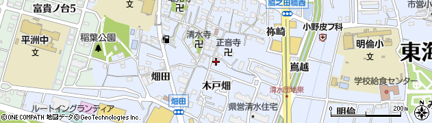 愛知県東海市荒尾町木戸畑38周辺の地図