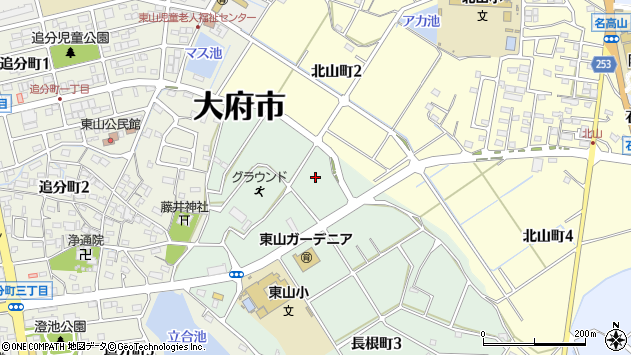 〒474-0021 愛知県大府市長根町の地図