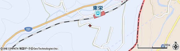 愛知県東栄町（北設楽郡）三輪（平栗）周辺の地図