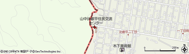 山中比叡平住民交流会館周辺の地図