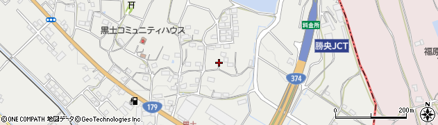 岡山県勝央町（勝田郡）黒土周辺の地図