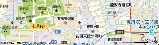 京都府京都市右京区花園円成寺町周辺の地図