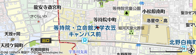 京都府京都市北区等持院中町30周辺の地図
