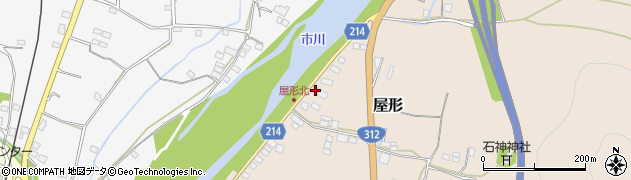 兵庫県神崎郡市川町屋形150周辺の地図