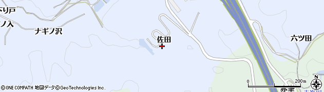 愛知県岡崎市宮石町（佐田）周辺の地図