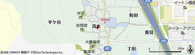 京都府亀岡市大井町南金岐清水周辺の地図