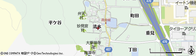 京都府亀岡市大井町南金岐（清水）周辺の地図