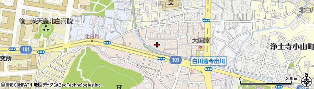 京都府京都市左京区北白川久保田町周辺の地図
