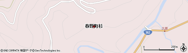 静岡県浜松市天竜区春野町杉周辺の地図