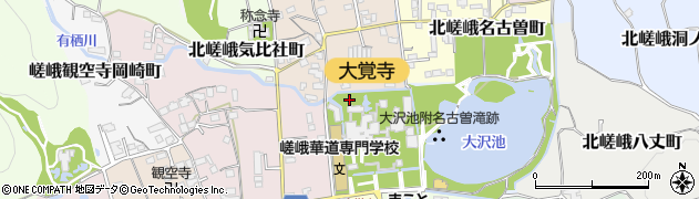 京都府京都市右京区嵯峨大沢町周辺の地図