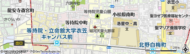 京都府京都市北区等持院東町周辺の地図