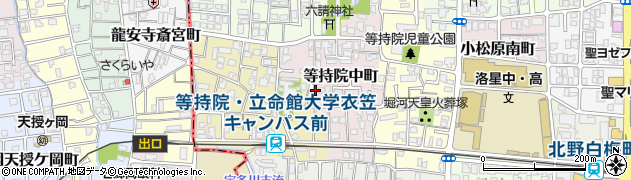 京都府京都市北区等持院中町29-2周辺の地図