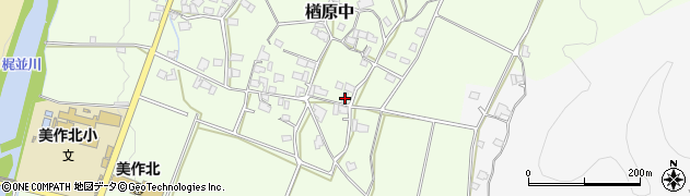 岡山県美作市楢原中517周辺の地図