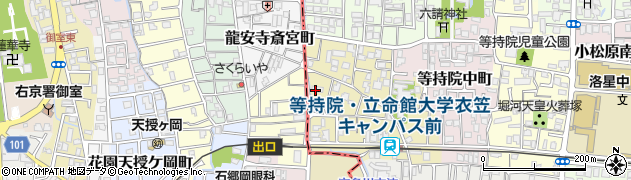 京都府京都市北区等持院西町周辺の地図