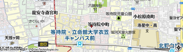 京都府京都市北区等持院中町29周辺の地図