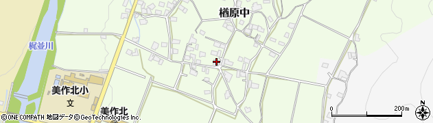 岡山県美作市楢原中512周辺の地図
