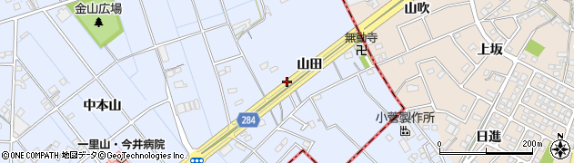愛知県刈谷市一里山町（山田）周辺の地図