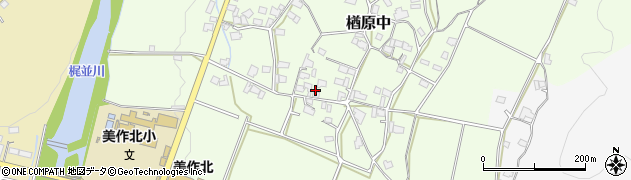 岡山県美作市楢原中488周辺の地図