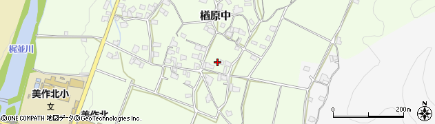 岡山県美作市楢原中515周辺の地図