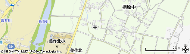 岡山県美作市楢原中328周辺の地図