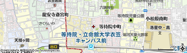 京都府京都市北区等持院中町28周辺の地図