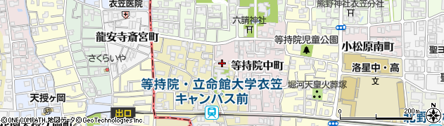 京都府京都市北区等持院中町周辺の地図