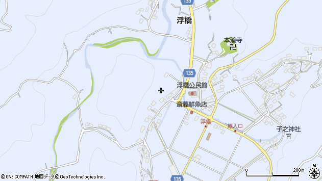〒410-2311 静岡県伊豆の国市浮橋の地図