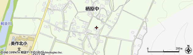岡山県美作市楢原中518周辺の地図