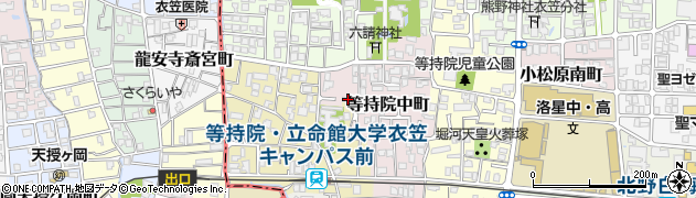 京都府京都市北区等持院中町22周辺の地図