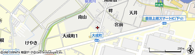 愛知県豊田市西田町南山周辺の地図