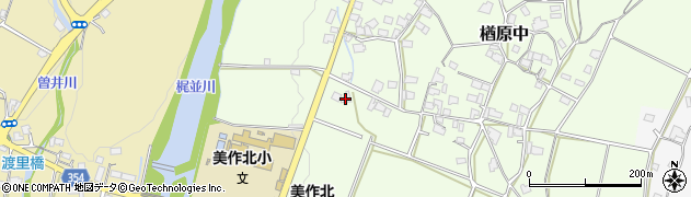 岡山県美作市楢原中251周辺の地図