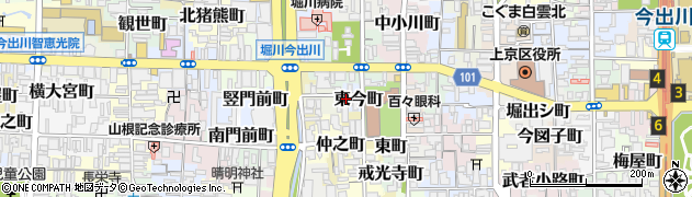京都府京都市上京区東今町周辺の地図