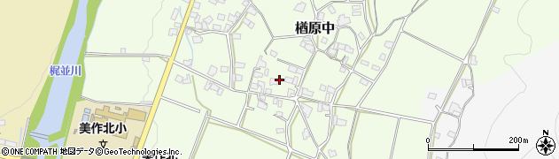 岡山県美作市楢原中492周辺の地図