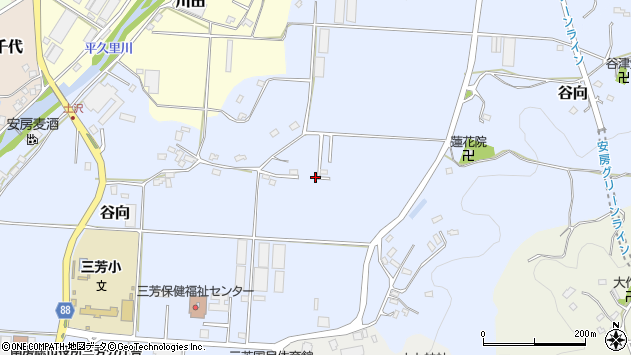 〒294-0813 千葉県南房総市谷向の地図
