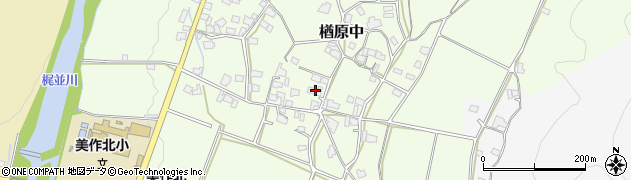 岡山県美作市楢原中491周辺の地図