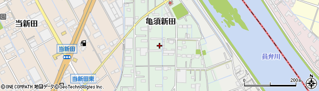三重県川越町（三重郡）亀須新田周辺の地図